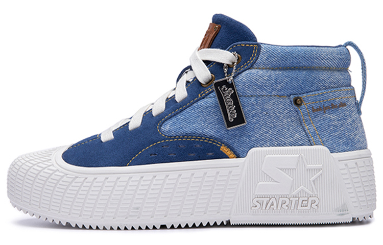 STARTER Denim Mid-Top Sneakers 'Blue Denim'