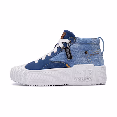 STARTER Denim Mid-Top Sneakers 'Blue Denim'