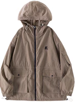STARTER Drawstring Hooded Zip Jacket Peachwood Brown STG2C0301M-BR12 STARTER Drawstring Hooded Zip Jacket Peachwood Brown STG2C0301M-BR12