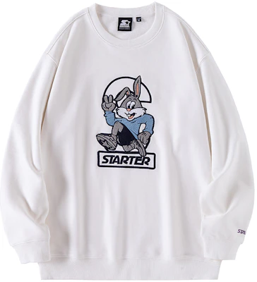 STARTER 刺绣兔子标志男女卫衣 白色 STG4C1202F-WH01 Buy STARTER 刺绣兔子标志男女卫衣 白色 STG4C1202F-WH01
