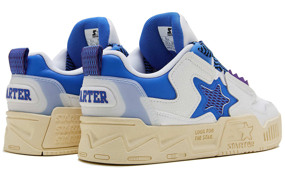 Shop STARTER Gen 2 Wave VOL Sneaker Blue White 'Patchwork Casual Sport Platform Star' STH3S6006M-WH16