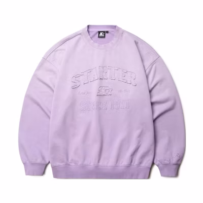 STARTER Gradient Letter Pattern Unisex Oversized Crewneck Sweatshirt SA33SW005_TK