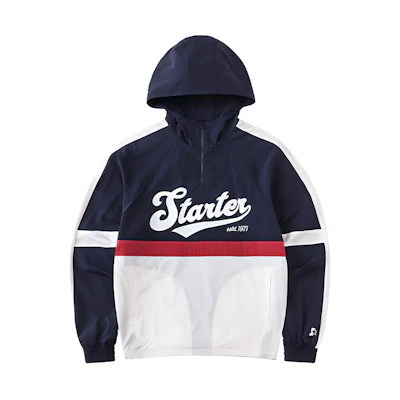 STARTER Half-Zip Logo Print Hoodie Jacket Unisex - Deep Blue STDI2C1002M-NV02