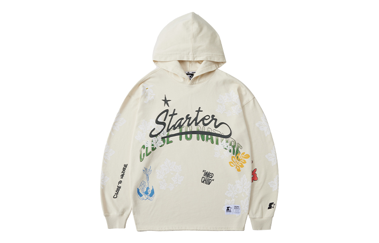 STARTER Hand-drawn Floral Graffiti Pullover Sweatshirt Unisex SA33HD002U