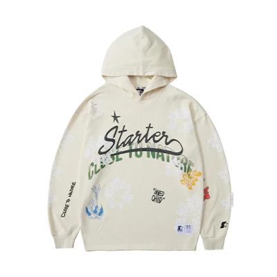 STARTER Hand-drawn Floral Graffiti Pullover Sweatshirt Unisex SA33HD002U