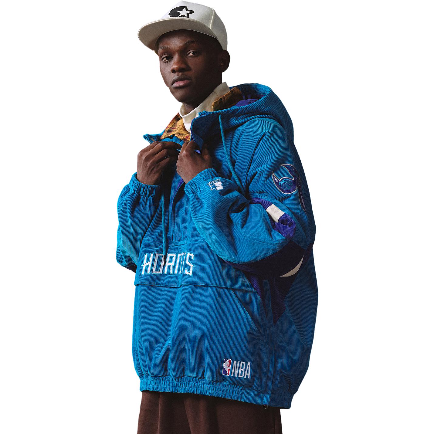 Shop STARTER Jaket Hoodie Tebal Bordir Huruf Unisex - Bee Blue. STH4C2798M