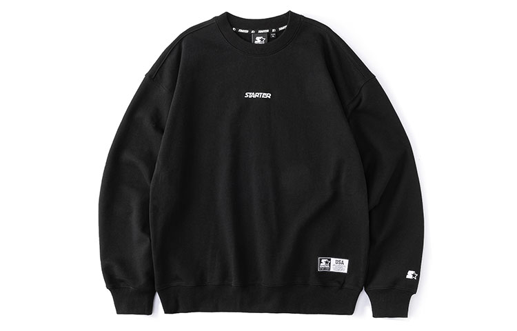 STARTER Letter Logo Embroidered Casual Loose Crewneck Sweatshirt Unisex STDH3C1201M