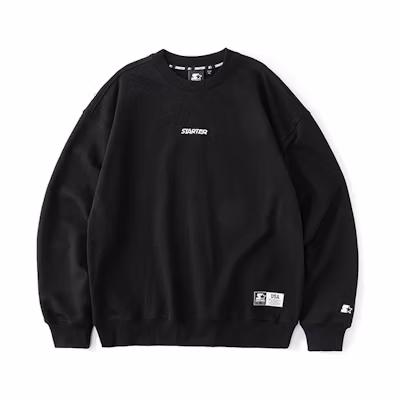 STARTER Letter Logo Embroidered Casual Loose Crewneck Sweatshirt Unisex STDH3C1201M