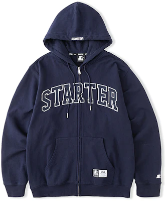 STARTER Letter Print Loose Fit Zipper Hoodie Unisex Dark Blue STH4C0601M-NV03 Buy STARTER Letter Print Loose Fit Zipper Hoodie Unisex Dark Blue STH4C0601M-NV03