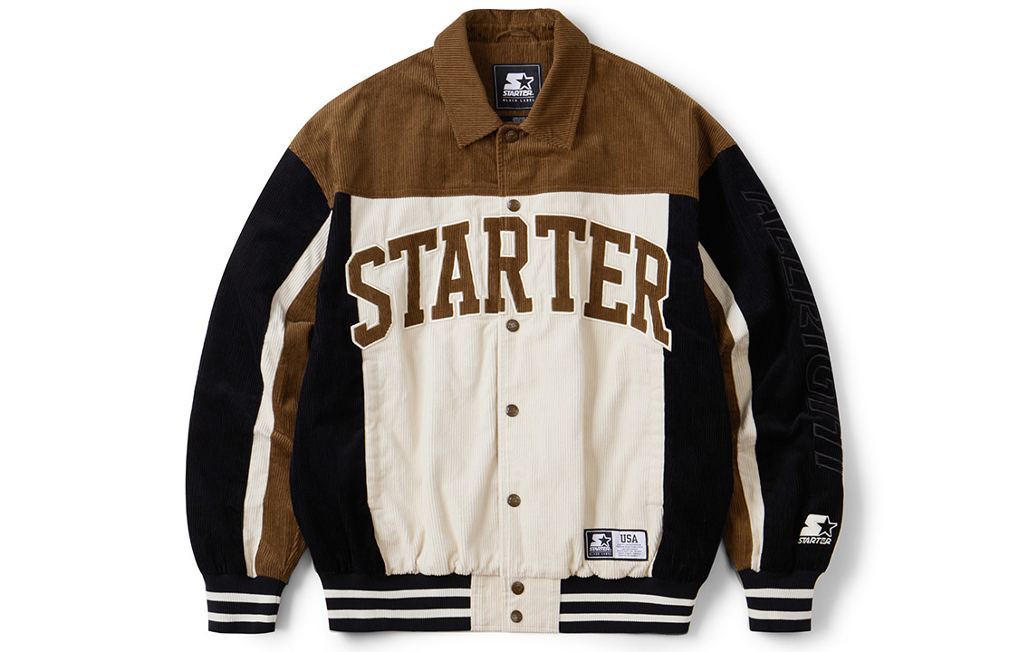 STARTER Logo Embroidered Button-Up Workwear Jacket Brown Unisex STI1C1002M-BR11