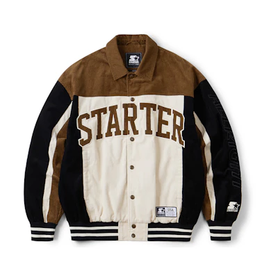 STARTER Logo Embroidered Button-Up Workwear Jacket Brown Unisex STI1C1002M-BR11