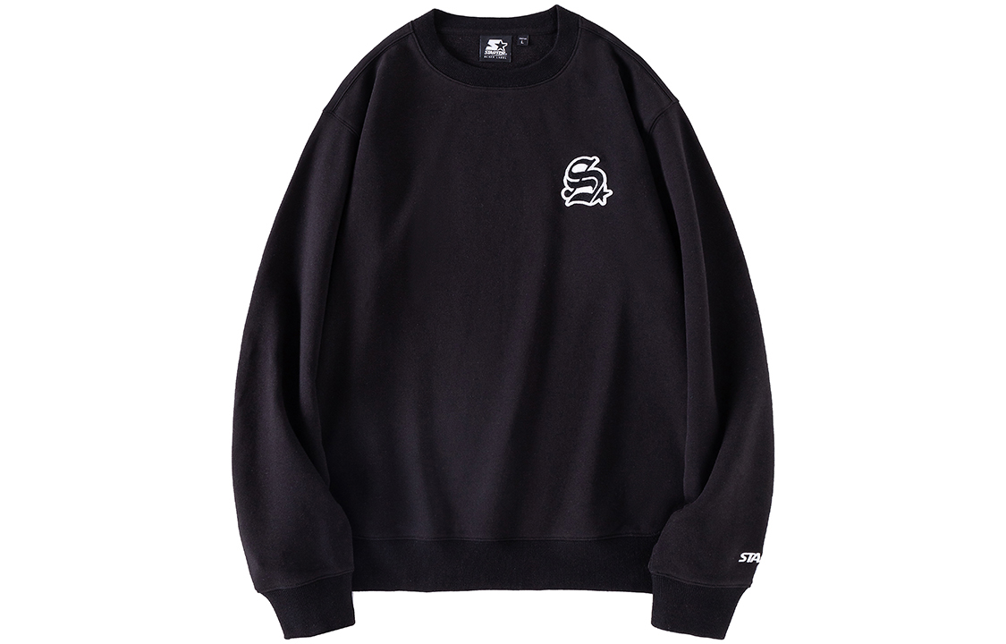 STARTER Logo Embroidered Crewneck Unisex Sweatshirt - Black STG4C1203M-BK01