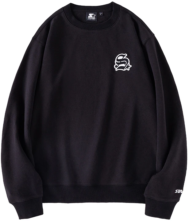 starter-logo-embroidered-crewneck-unisex-sweatshirt-black-stg-4-c1203-m-bk-01