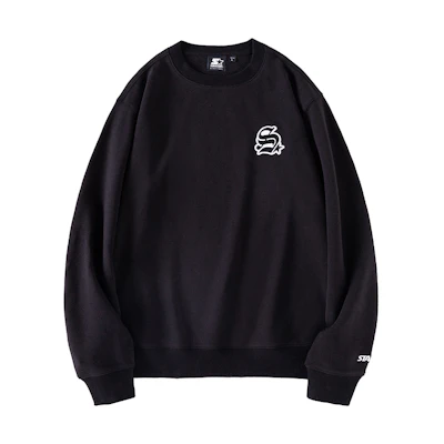 STARTER Logo Embroidered Crewneck Unisex Sweatshirt - Black STG4C1203M-BK01