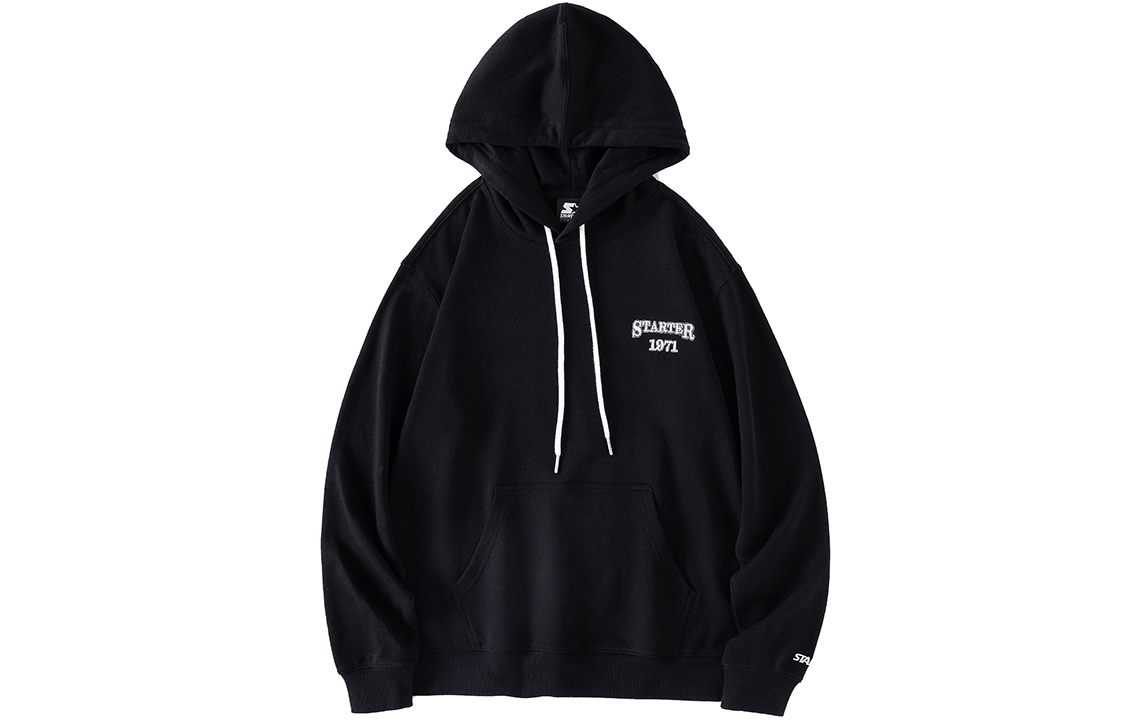 STARTER Logo Embroidered Hoodie Unisex Black STG4C0802M-BK01