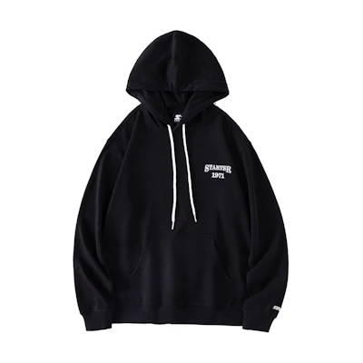 STARTER Logo Embroidered Hoodie Unisex Black STG4C0802M-BK01