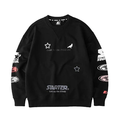 STARTER Logo Print Crewneck Oversized Pullover Sweatshirt Unisex STH4C1299M-287168
