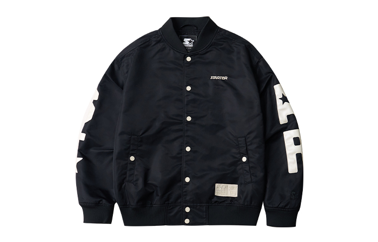 STARTER Logo Print Stand Collar Baseball Jacket Unisex Long Sleeve SA34BJ001U