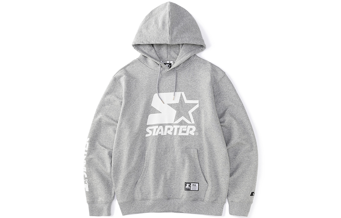 Order Sudadera con Capucha Unisex STARTER Logo Gris Claro. STH3C0812M