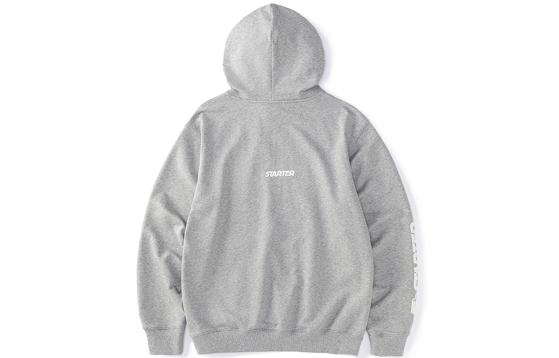 Lookbook Sudadera con Capucha Unisex STARTER Logo Gris Claro. STH3C0812M