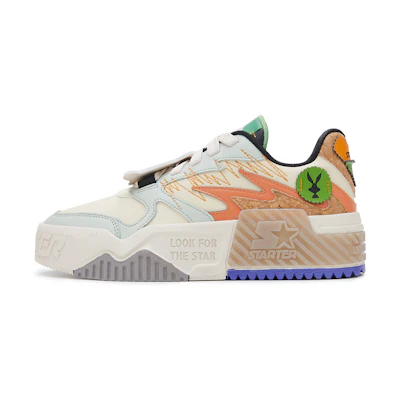 STARTER Looney Tunes Retro Cartoon Colorblock Platform Low 'Sound Wave VOL'