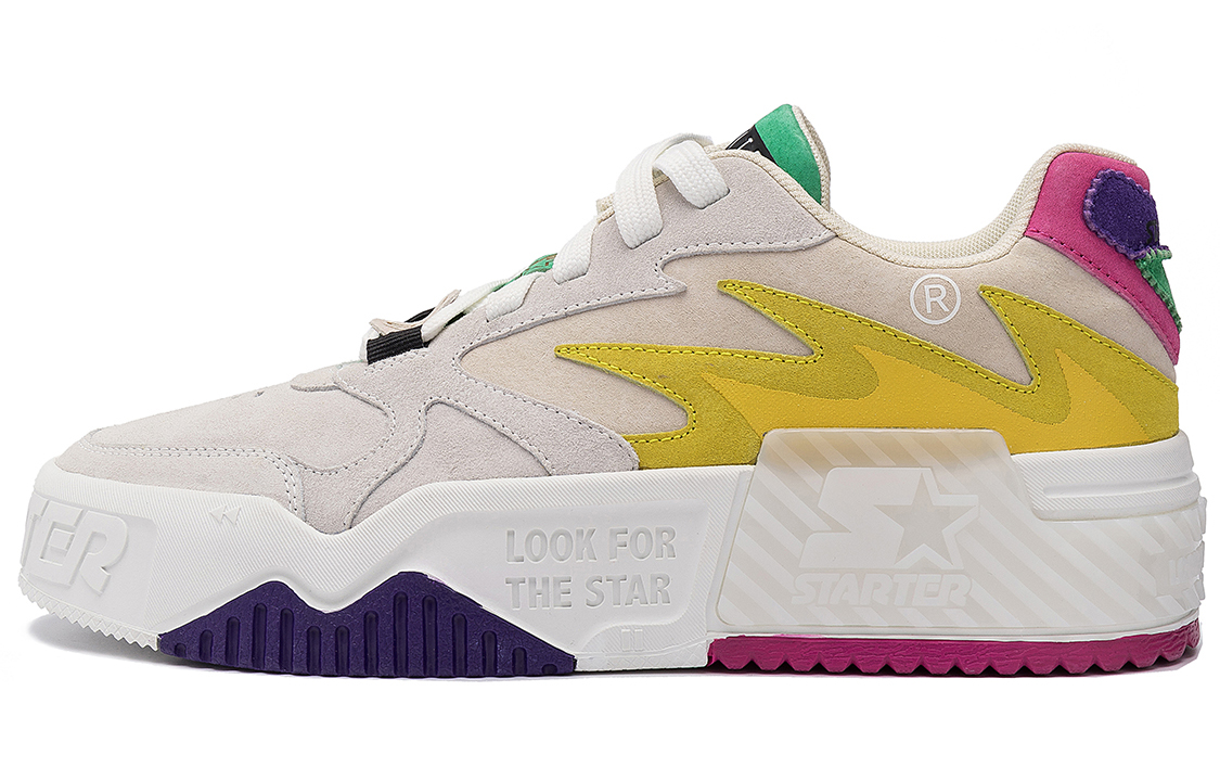 STARTER Low Top 'Grey Yellow Patchwork'
