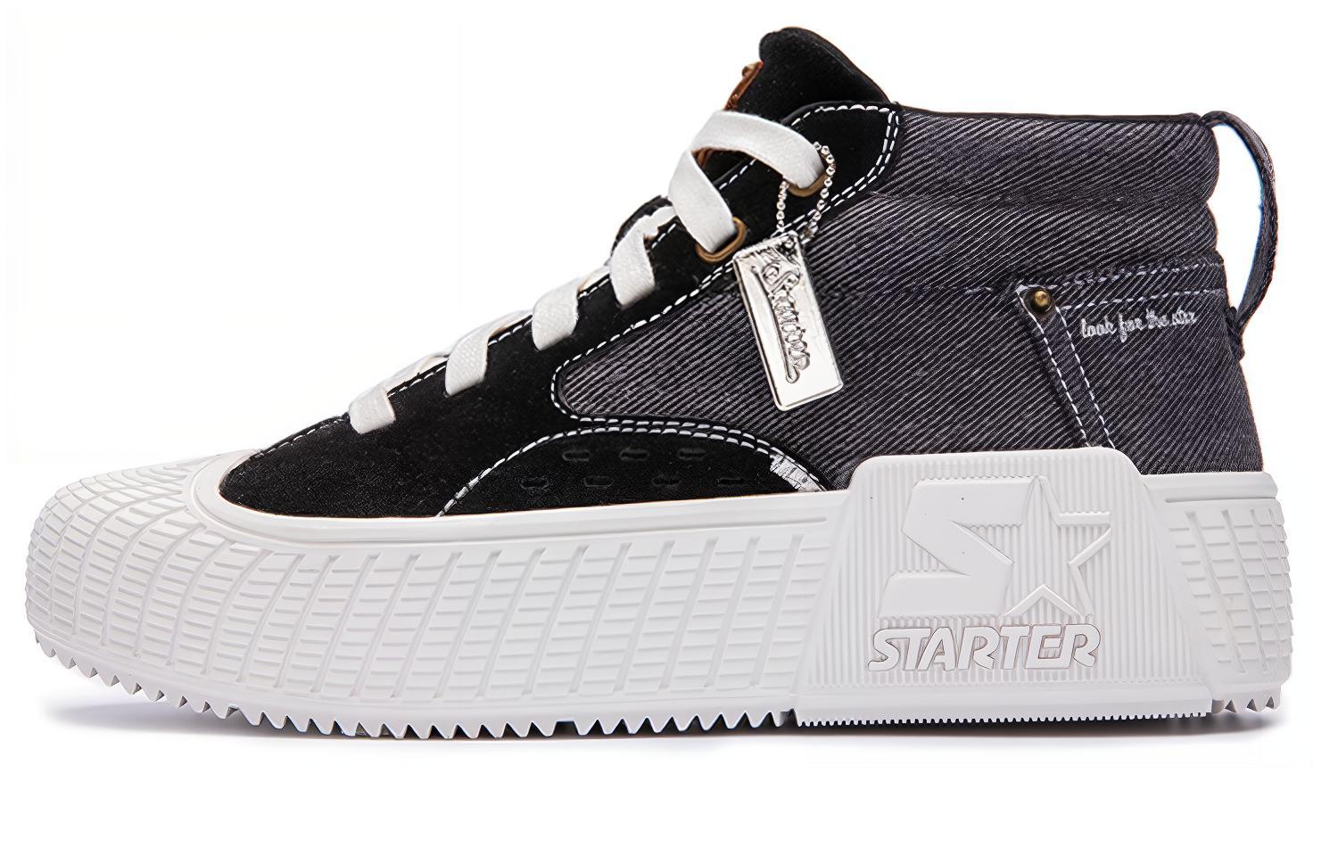 Buy STARTER Mid Top ''Denim Patchwork Zwart'' STF4S6001M-BK01
