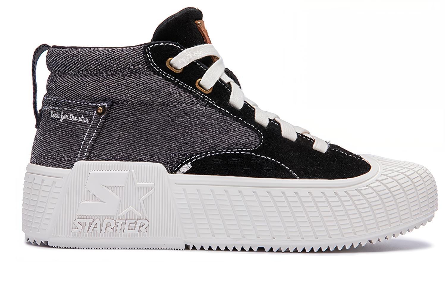 Order STARTER Mid Top ''Denim Patchwork Zwart'' STF4S6001M-BK01