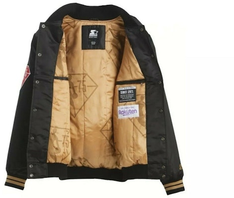 Starter NBA Los Angeles Lakers Starter Rakuten Limited Edition Jacket Black/Gold Order Starter NBA Los Angeles Lakers Starter Rakuten Limited Edition Jacket Black/Gold