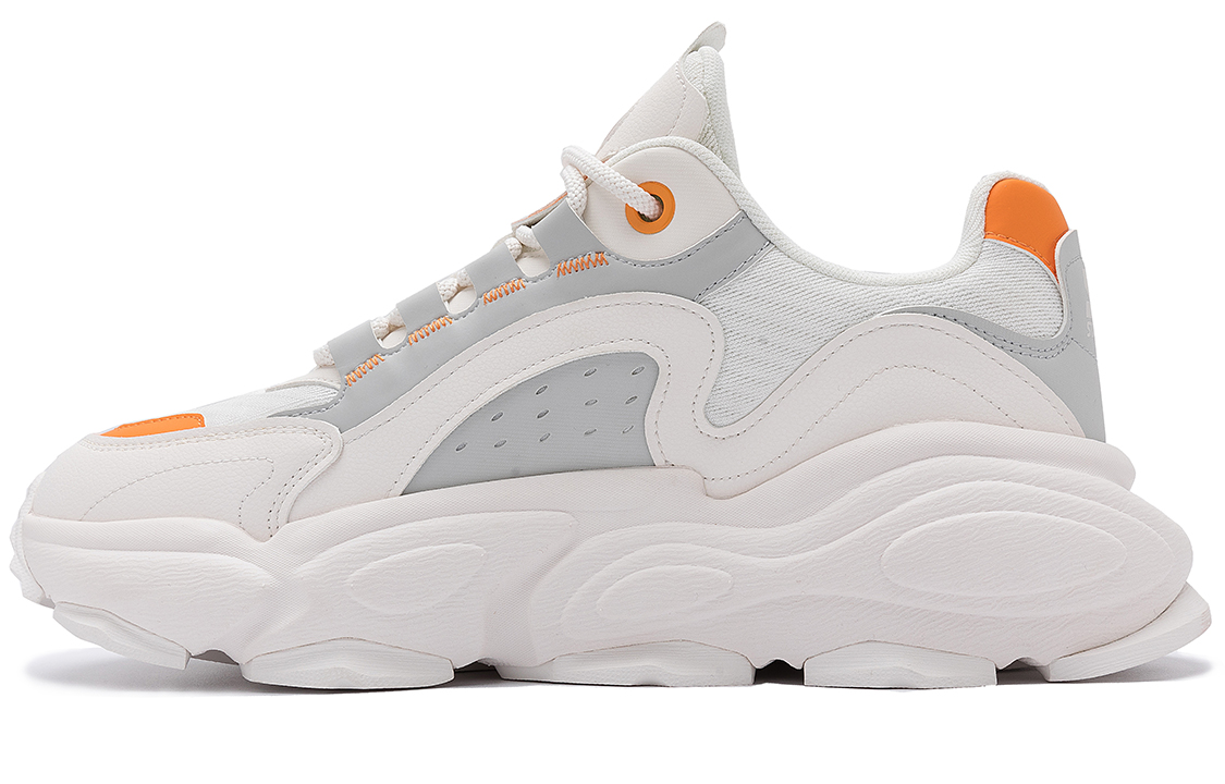 STARTER Orange-White 'Rock Layer Series Retro Street Thick-Soled Low-Top Casual Dad Shoes'