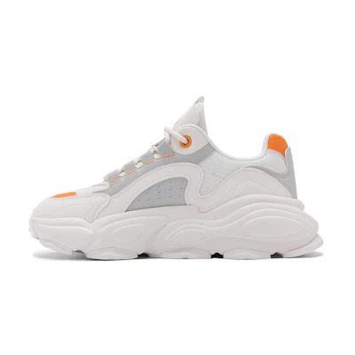 STARTER Orange-White 'Rock Layer Series Retro Street Thick-Soled Low-Top Casual Dad Shoes'