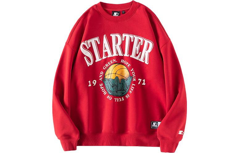 STARTER Oversized Vintage Graphic Crewneck Sweatshirt Unisex Casual Style STH1C1207F