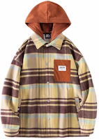 STARTER Plaid Patch Detachable Hood Woven Jacket Unisex Yellow STG4C1015M-YE02 STARTER Plaid Patch Detachable Hood Woven Jacket Unisex Yellow STG4C1015M-YE02