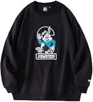 STARTER Rabbit Logo Embroidered Crewneck Sweatshirt Unisex Black STG4C1202F-BK01 STARTER Rabbit Logo Embroidered Crewneck Sweatshirt Unisex Black STG4C1202F-BK01