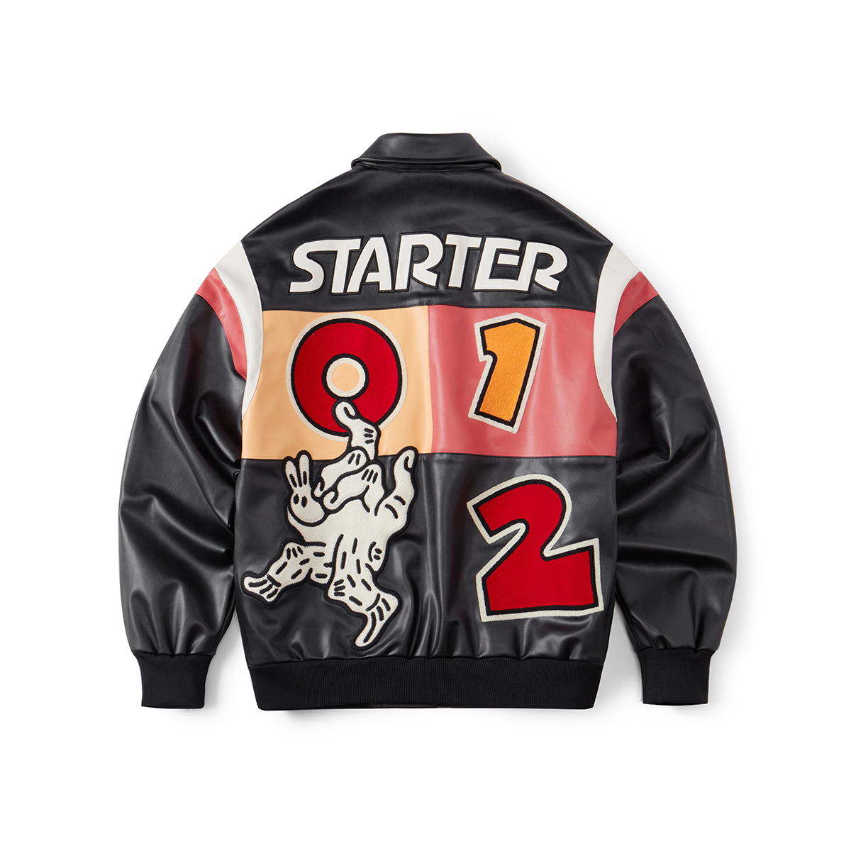 Lookbook STARTER Jaket Unisex Rabbit Series Patchwork Logo Hitam STI1C1099M-BK01