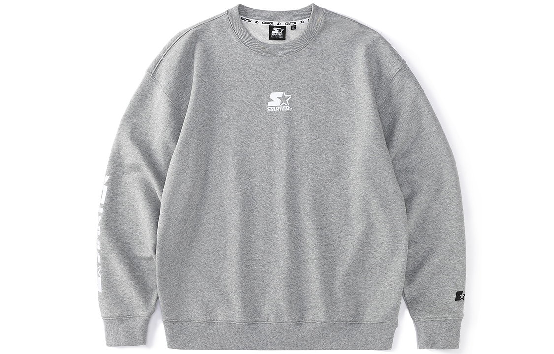 STARTER Reflective Logo Pullover Sweatshirt Unisex Minimalist Style STH3C1219M