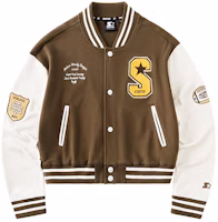 STARTER Retro Casual Button-Up Baseball Jacket Unisex - Camel Color STDI2C5102F-BR01 STARTER Retro Casual Button-Up Baseball Jacket Unisex - Camel Color STDI2C5102F-BR01