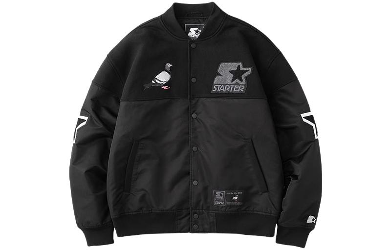 STARTER Retro Casual Jacket Unisex Black STH4C2891M