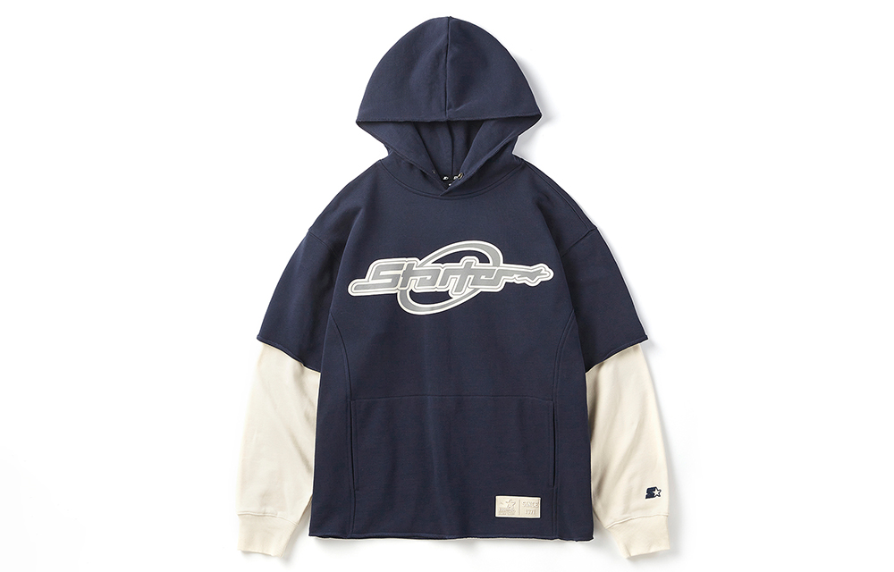 STARTER Retro Colorblock Double-Layer Hoodie Unisex White SA41HD002U