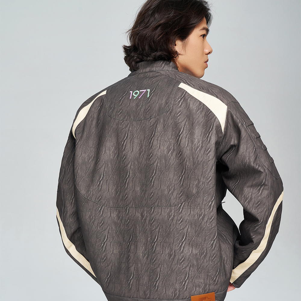 Purchase STARTER 复古拼色PU立领夹克 男女同款 - 黑色 SA34WJ002U