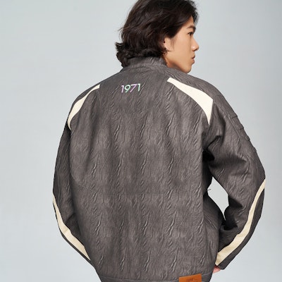 STARTER 复古拼色PU立领夹克 男女同款 - 黑色 SA34WJ002U Purchase STARTER 复古拼色PU立领夹克 男女同款 - 黑色 SA34WJ002U