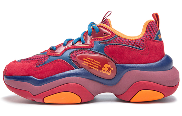 STARTER Retro Dad Shoes 'Red Colorblock'