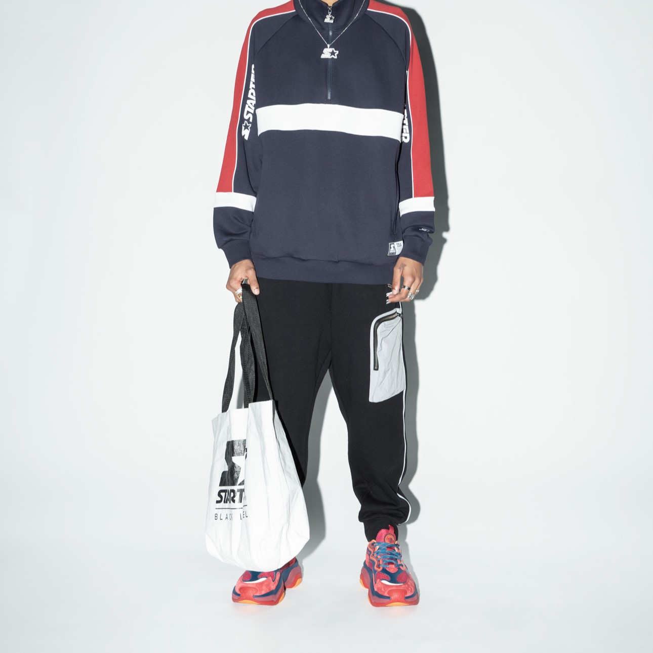 STARTER Retro Dad Shoes 'Red Colorblock' 圖 5