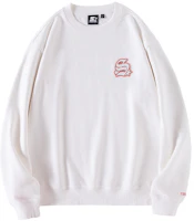 STARTER Retro Embroidered Logo Basic Crewneck Sweatshirt Unisex White STG4C1203M-WH01 STARTER Retro Embroidered Logo Basic Crewneck Sweatshirt Unisex White STG4C1203M-WH01