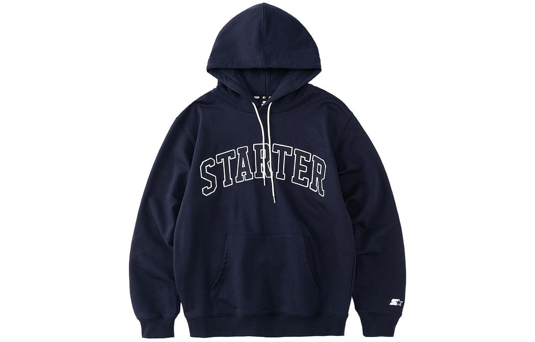 STARTER Retro Letter Patch Pullover Hoodie Casual Style STH3C0814-1