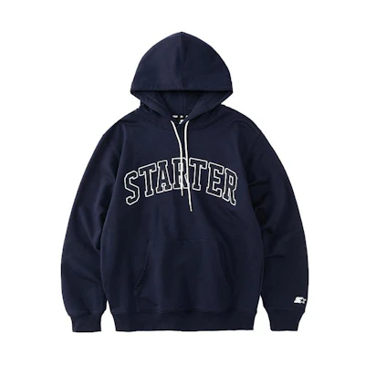 STARTER Retro Letter Patch Pullover Hoodie Casual Style STH3C0814-1