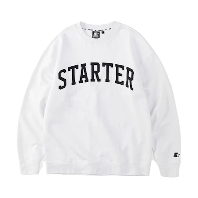 STARTER Retro Logo Crewneck Pullover Sweatshirt Loose Fit Long Sleeve STH3C1223_1