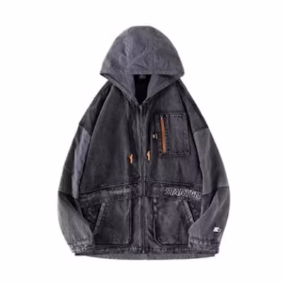 STARTER Retro Loose Fit Hooded Jacket for Men STG3C5905M