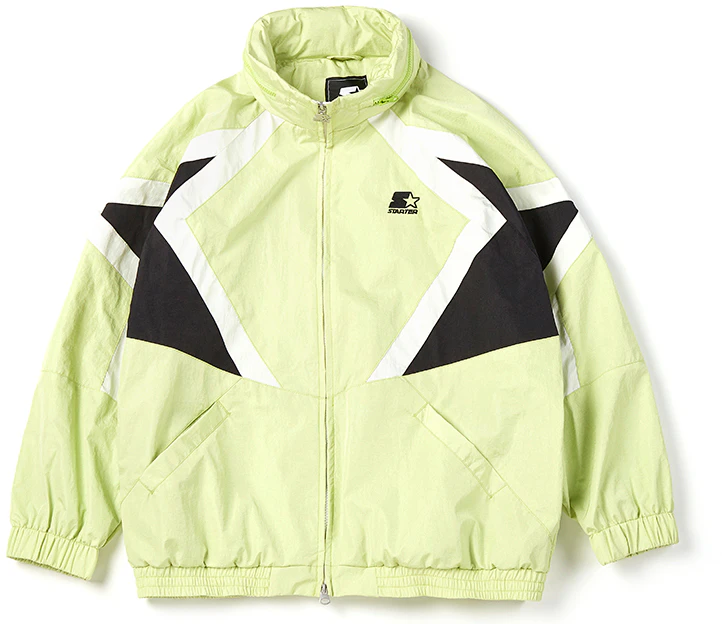 starter-retro-outdoor-star-patchwork-jacket-unisex-light-green-sa-41-wj-003-u