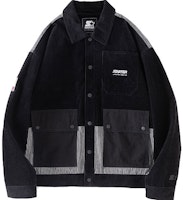 STARTER Retro Patchwork Corduroy Jacket Unisex Black STH1C1005M-BK01 STARTER Retro Patchwork Corduroy Jacket Unisex Black STH1C1005M-BK01